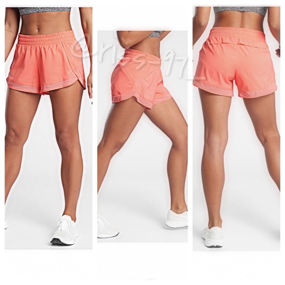 NWT ATHLETA Mesh Racer Run Short Island Coral